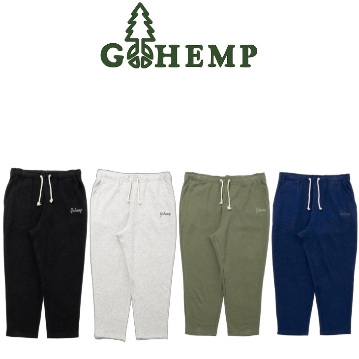【貨物輸送無料】【MEN\u0027S\u0026WOMEN\u0027S】GOHEMPゴーヘンプ SET UP PANTS セットアップズボン下 程よい肉感 耐久性もありもの柔らかさと手当たりに優れたスムースジャージー 着心地を御居処にゆとり太腿から裾にかけて自然的なテーパード レングスを8～9分丈の平衡にする目論む