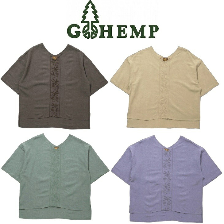 【貨物輸送無料】【WOMEN\u0027S】GOHEMP ゴーヘンプ CALM PULL OVER カームプルオーバー ヘンプコットンバンブー出どころに岩礁柄の刺しゅうをあしらった V素っ首から肩に下がる伝達ルートが素晴らしい分かりやすいなひな型 広々としたズボン下と合わせたボヘミアンな佇まいもお勧め NEW DESIGN 2026