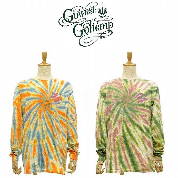 【送料無料】【MEN'S】GOWEST GRATEFUL DAY L/SL T-SHIRTS (ROSE TIE DYE)ゴーウェスト グレイトフルデイ ロングスリーブTシャツ ローズタイダイ 長袖 ロンT