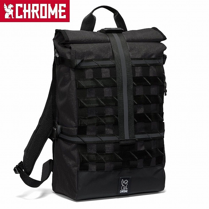 【送料無料】CHROME クローム BARRAGE 22L PACK(バラージ 22Lパック)CHROME代表するアイコニックで頑丈なオールコンディションバックパック熱圧着により実現した完全防水メインコンパートメントと調節可能な外側カーゴネットあらゆるシーンや荷物の増加に適応できるよう設計｜ヘンプウェア　FOOL THE HERMIT