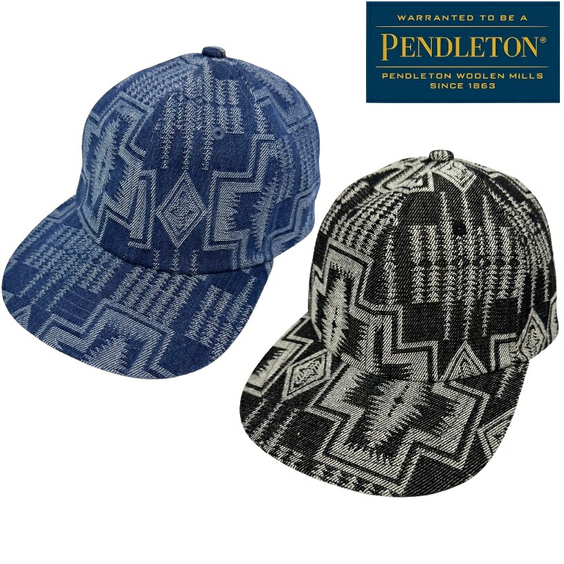 【送料無料】PENDLETON ペンドルトン JAQUARD DENIM CAP（ジャガードデニムキャップ） 伝統的なハーディング柄をジャガード織りで表現した6パネルキャップデニム生地に凹凸感のある織り柄が浮かび上がりさりげなく存在感のあるデザイン風合いがデニムならではの魅力