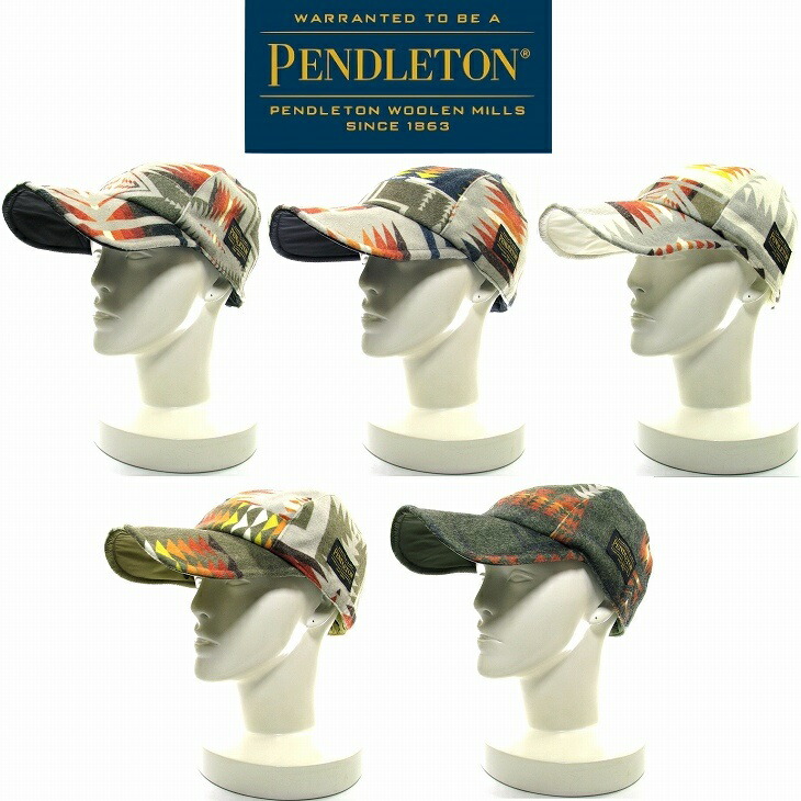 【送料無料】PENDLETON × TAION REVERSIBLE JET CAP ペンドルトン × タイオンリバーシブルジェットキャップダウンの入った両面使える暖かいリアルフェザーダウンタイオンコラボアイテム ネイティブ柄ハーディングがプリントされたリバーシブルのジェットキャップ 防寒