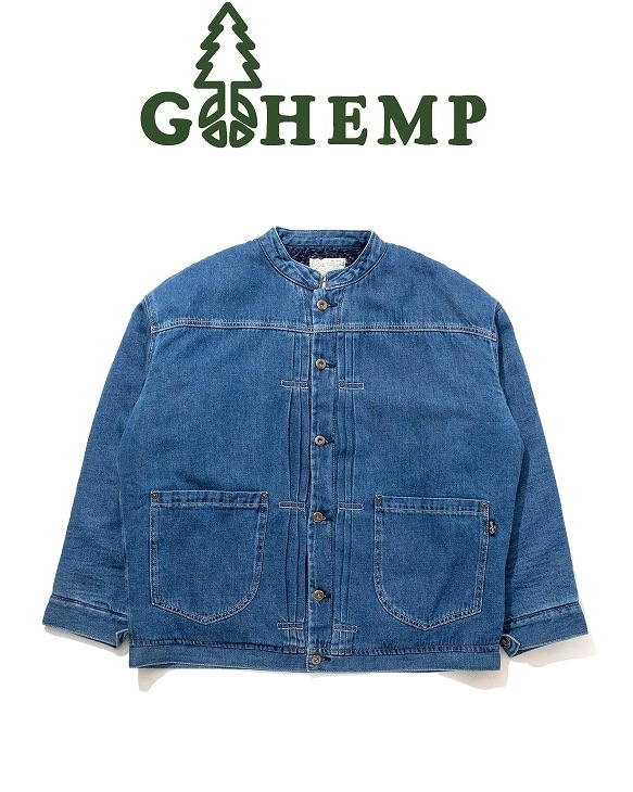 【送料無料】【MEN'S】GOHEMP ゴーヘンプ 3 TACK G-JAN スリータックジージャン（ボアライニング）ボックス気味のゆとりある身幅ドロップショルダーを特徴としたトレンド感あるシルエット ジャケット軽い着心地ながら高い防寒性を持ち冬場のアウターとして活躍します