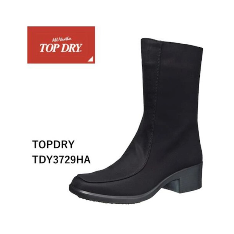 TOPDRY アサヒ とっ始め素っ気ない TDY3729HA 防滑 ゴアテックス GORE-TEX 雪 雨合羽 日本製 内ジッパー 撥水処理 陶器 レインシューズ・長靴-ブーツ・長靴-レディース靴