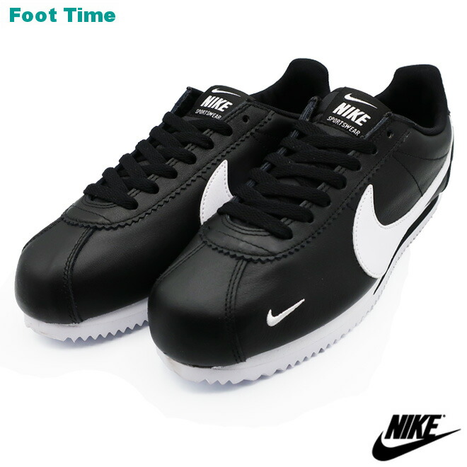楽天市場 ナイキ クラシック コルテッツ プレミアム マルチ スゥッシュ Nike Classic Cortez Premium Multi ブラック ホワイト Black White 004 メンズ スニーカー Foot Time