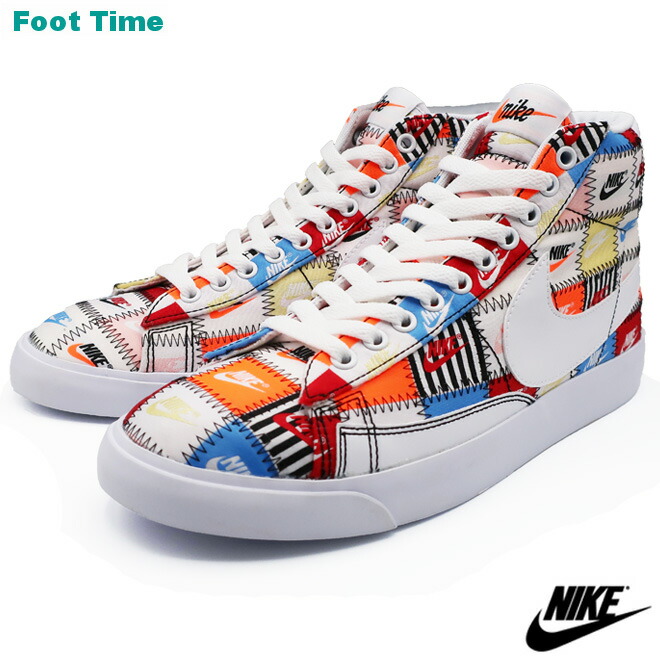 nike blazer patchwork on feet