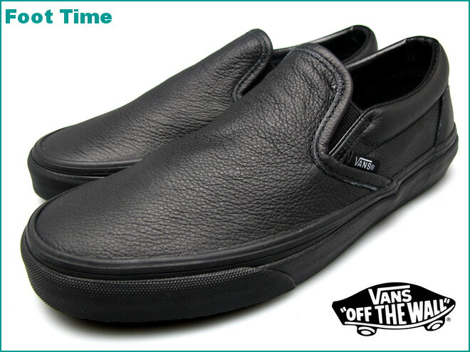 vans premium black leather slip on vans premium black leather slip on