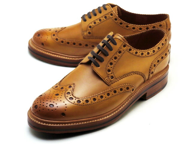 GRENSON グレンソン ウィングチップシューズ 楽天市場】グレンソン 靴 アーチー ウィングチップ タン カーフ