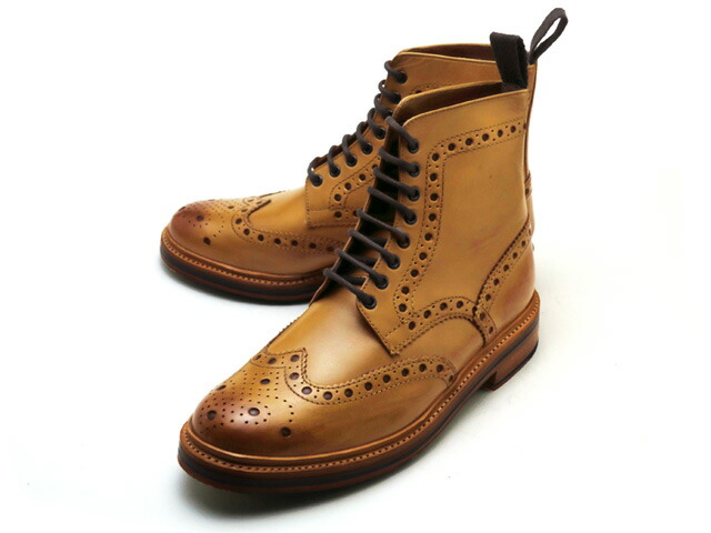 全ての グレンソン フレッド ウイングチップ ブーツ タン カーフレザー メンズ シューズ 靴 Grenson Fred Tan Calf Leather 超人気の Venki Mx