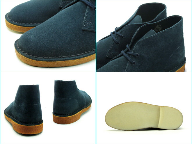 clarks desert boot midnight blue