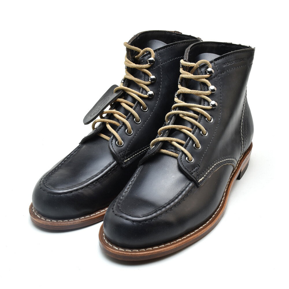 ウルヴァリン 1000マイルブーツ 6インチブーツ ブラック エセックスレザー メンズ ブーツ WOLVERINE W40504 1000 MILE 6INCH BOOT BLACK LEATHER|Foot Time