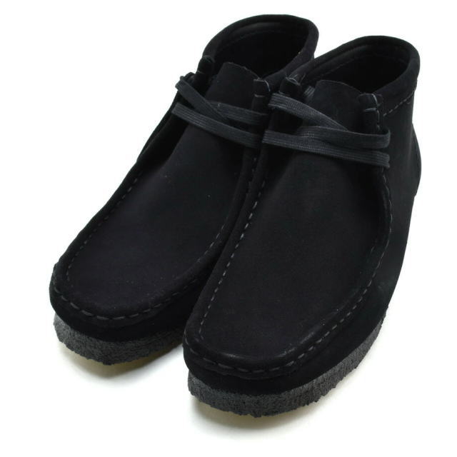 クラークス ワラビーブーツ レディ-ス CLARKS WALLABEE BOOTS UK規格 26155521 ブラックスエード
