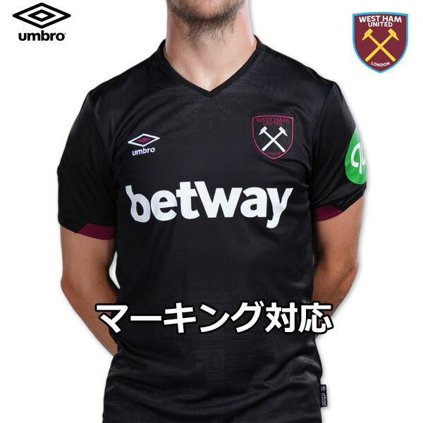 umbro×ウエストハムユナイテッド 半袖ユニフォーム　アンブロL umbro ウエストハム 24/25 ユニフォーム ホーム 半袖 UDA6431H RED