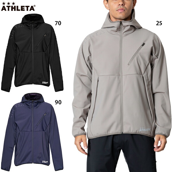 アスレタ ウォームテックソフトシェルジャケット 大人用 サッカー フットサル ウィンドブレーカー トレーニングウェア ATHLETA REI-1198｜フットボールパーク 店