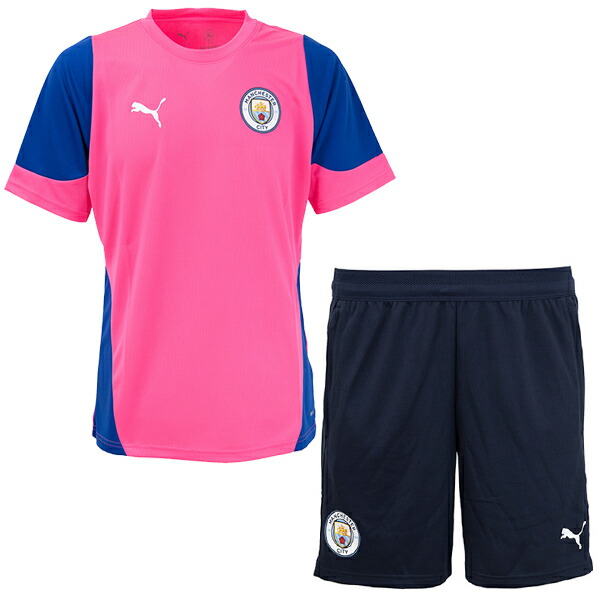 プーマ 25-26 マンチェスターシティ トレーニングシャツ&ショーツ 大人用 サッカー プラクティス上下セット puma 781992-17/782005-15