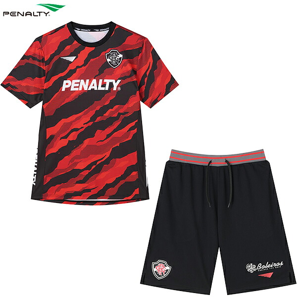 ペナルティ PNFCプレマッチシャツ&ショーツ 大人用 サッカー フットサル 半袖 プラクティス上下セット penalty PUS6032/PPS6033