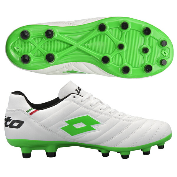 ロット STADIO JP 4E 大人用 サッカースパイク LOTTO LO-STADIO-2-WHITE/GREEN