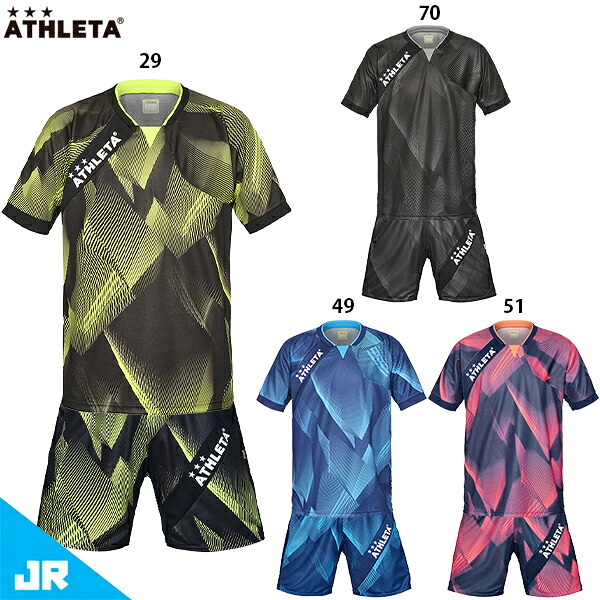 アスレタ JR グラフィックプラクティスシャツ&ショーツ ジュニア用 サッカー フットサル 半袖 プラクティス上下セット ATHLETA 02438J/02439J