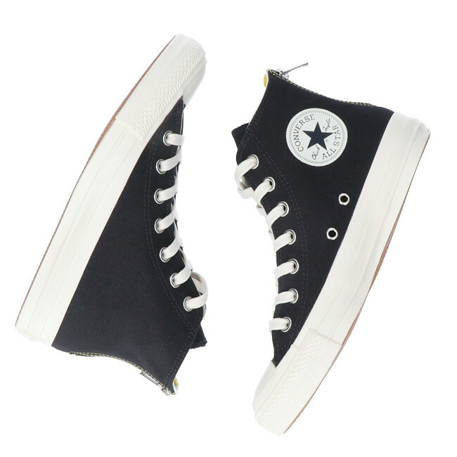 ューレース コンバース スニーカー レディース 靴 ハイカット ジッパー 星型 スタッズ ベージュ 白 ホワイト 黒 ブラック Converse All Star Ag Z Hi オールスター 靴のニシムラ Paypayモール店 通販 Paypayモー キャンバス