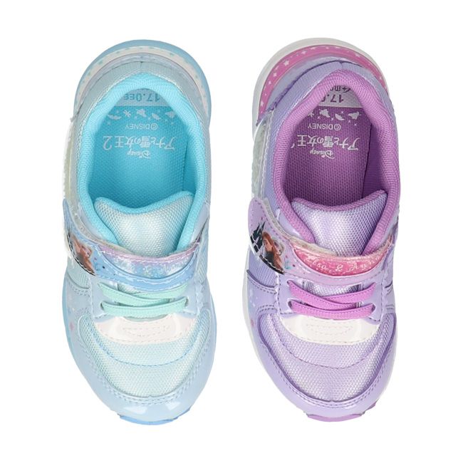 ムーンスター ディズニー 2e C1306 Dn おしゃれ アナ アナと雪の女王 エルサ キッズ キャラクター シューズ ジュニア スニーカー ベルクロ マジックテープ 光る 可愛い 女の子 子供 軽量 送料無料 靴 即納 スニーカー