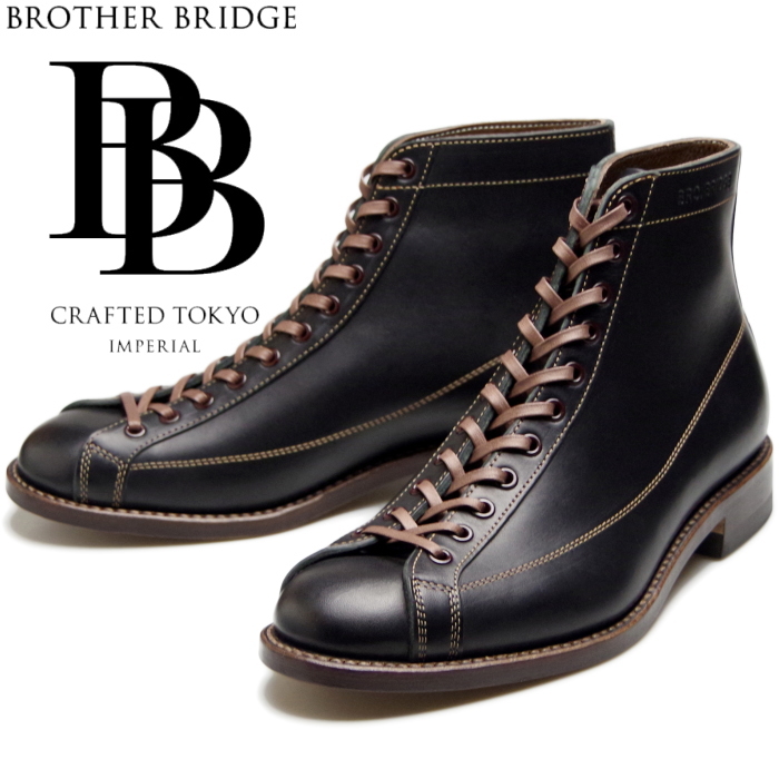 【楽天市場】 ブラザーブリッジ ヘンリー BROTHER BRIDGE HENRY BBB-S009 ブラックホースハイド ラインマンブーツ メンズ  本革 モンキーブーツ ワークブーツ 日本製 送料無料 【交換片道送料無料】 【コンビニ受取対応】 【あす楽対応】 : 上野 ...