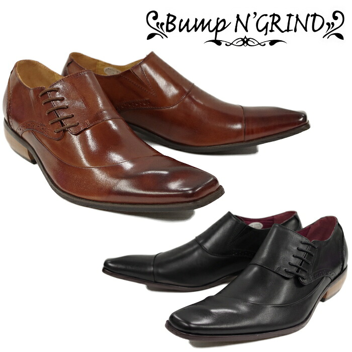 【お買い物マラソンポイント最大10倍】 Bump N' GRIND バンプアンドグラインド BG 6001 キャップトゥ サイドレース ビジネスシューズ メンズ 本革 ビジネス シューズ ドレス カジュアル 送料無料【コンビニ受取対応】