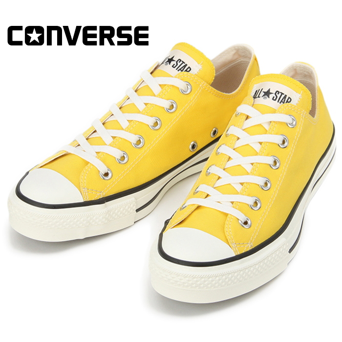 yellow low cut converse