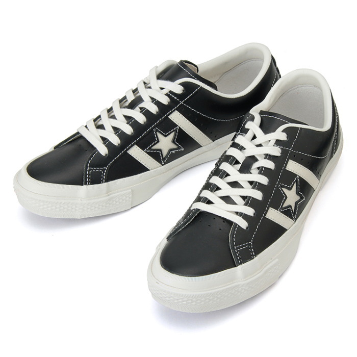 converse low top leather black