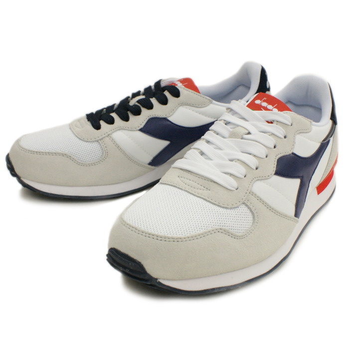 楽天市場 ディアドラ スニーカー メンズ Diadora Camaro カマロ 1596 C6110 White Blue Night Poppy シューズ コンビニ受取対応 上野アメ横 靴店 フットモンキー