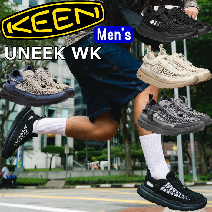 KEEN UNEEK WK キーン ユニーク スポーツサンダル メンズ アウトドア サンダル ビーチサンダル キャンプ スニーカー メンズサンダル 厚底サンダル スリッポン レジャー フェス ビーサン 旅行 海 川 山 プール 水陸両用 正規品 送料無料