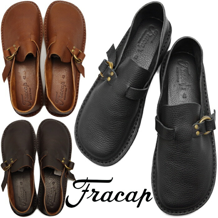 楽天市場】Fracap レザースリッポンシューズ Article-SLIP ON