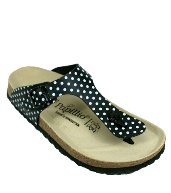 birkenstock black and white polka dot