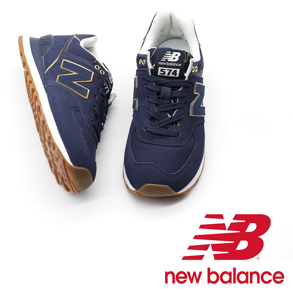 楽天市場 ニューバランス スニーカー レディース 靴 スリッポン 白 紺 ホワイト ネイビー 金継ぎ 人気 New Balance Wl574 フットワン Footone