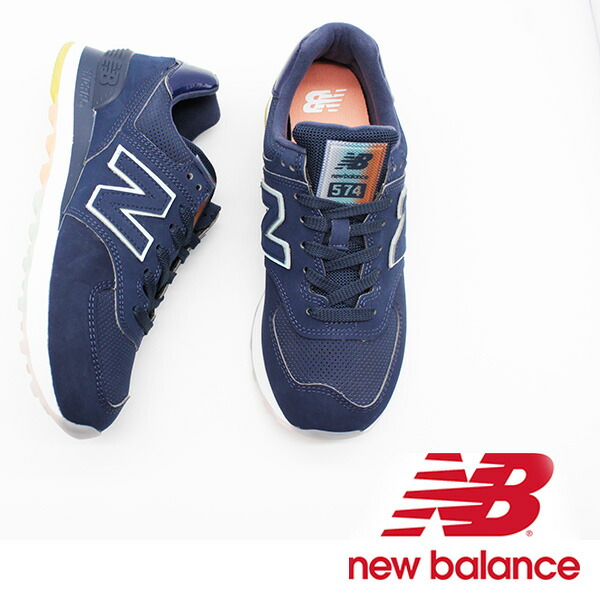 楽天市場 ニューバランス スニーカー レディース 靴 ソール カラフル 黒 ブラック おしゃれ New Balance Wl574 フットワン Footone