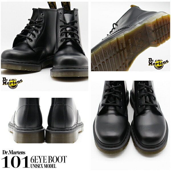 ドクターマーチン 6ホール メンズ レディース 革靴 黒 ブラック ブーツ 本革 レザー Dr Martens Dr Martens Core 101 6eye Boot 平日3 5日以内に発送 Linumconsult Co Uk