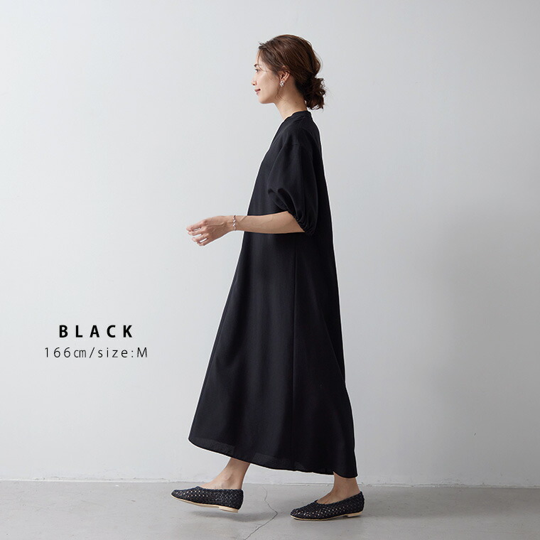 yuki×for/cコラボ】Vネック ワンピース PM PL M L サイズ 低身長