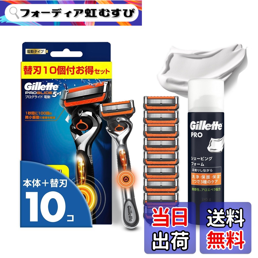 【貨物輸送無料】プログライドパワー９Ｂ保持者付 替刃１０個付＋シェービング質問用紙