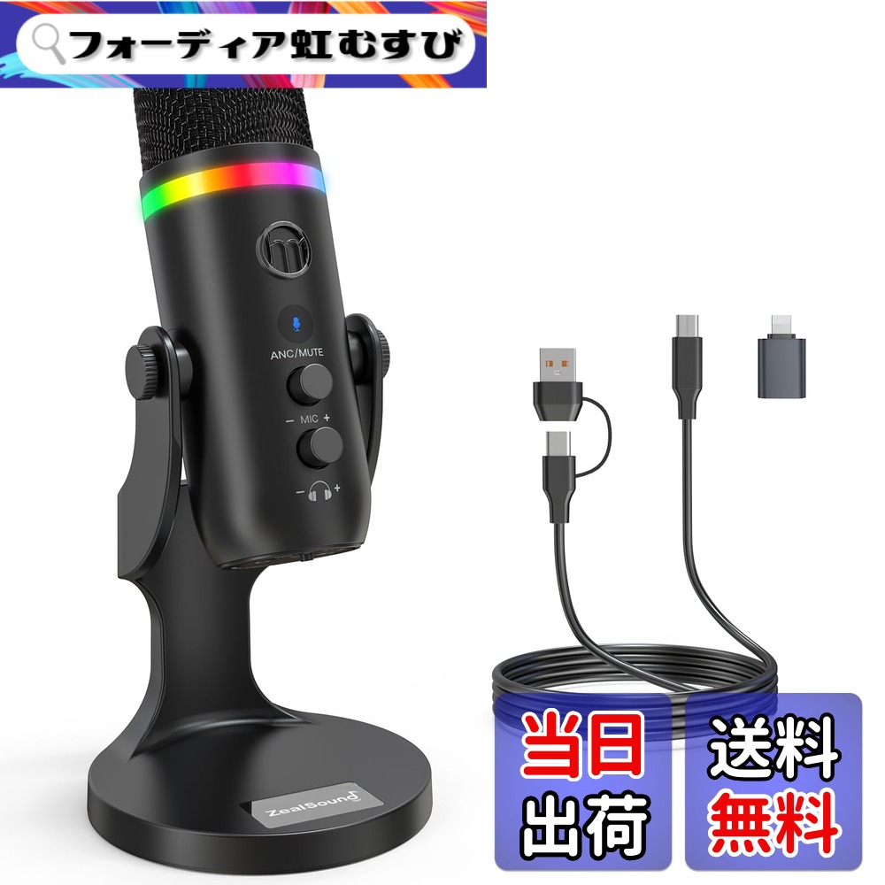 【送料無料】ZealSound コンデンサーマイク － k66 色：black rgb