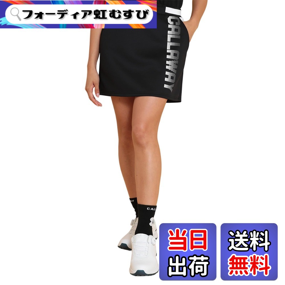 【貨物輸送無料】Callaway(キャロウェイ) レディース スコート(エニタイムスウェット) / ゴルフ / C24228205レディース 色：1010_黒いこと、大きさ：L