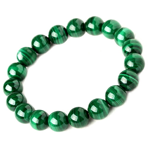 パワーストーン マラカイト 10mm 一連 マラカイトブレスレット 10mm 12mm 天然石 レディース