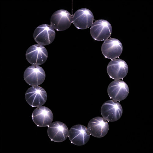 〔K1949-4〕約14mm 泡泡スターローズクォーツ 全粒スター Star Rose quartz ブレスレット バブルローズクォーツ