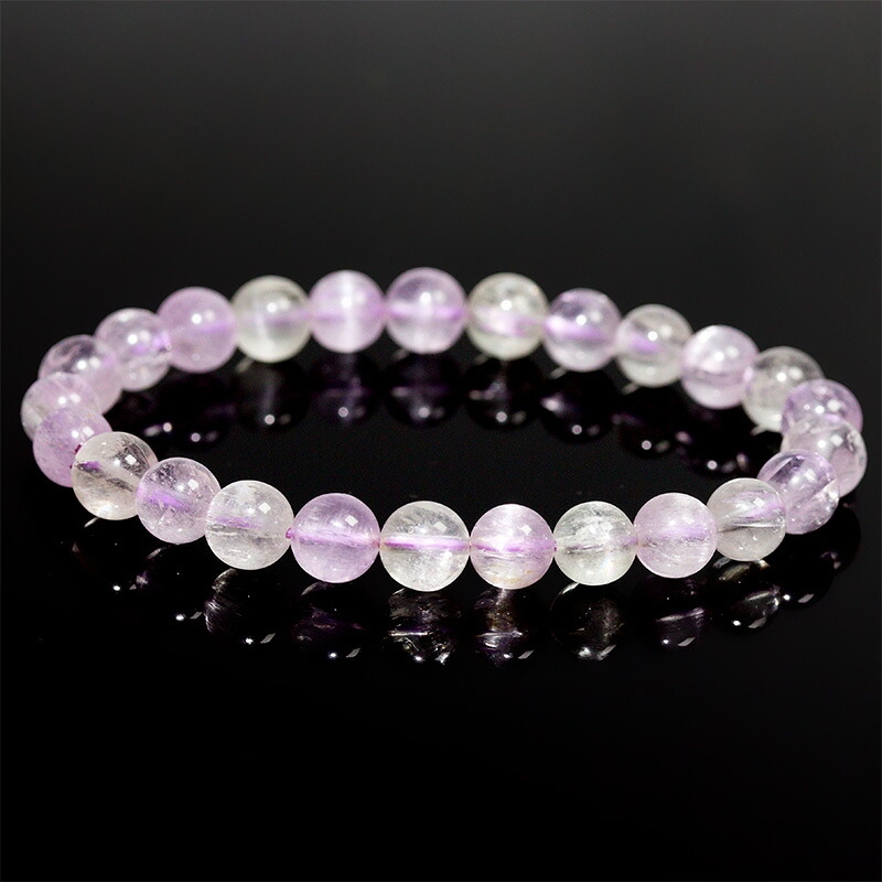 〔K2213-4〕約7.8mm キャッツアイクンツァイト スポジュメン Kunzite ブレスレット｜Silva Tilia