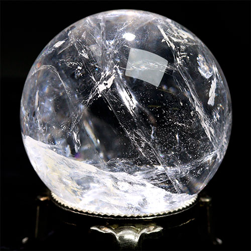 〔D447-11〕約57mm ブラジル ミナスジェライス州 天然水晶 天然クォーツ スフィア 水晶 丸玉 1個【メール便不可】