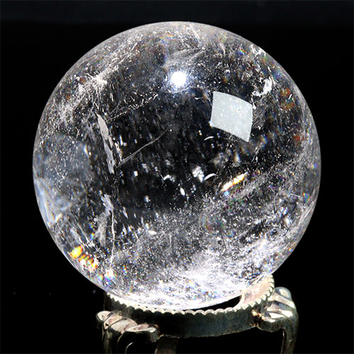 〔D447-18〕約51mm ブラジル ミナスジェライス州 天然水晶 天然クォーツ スフィア 水晶 丸玉 1個【メール便不可】