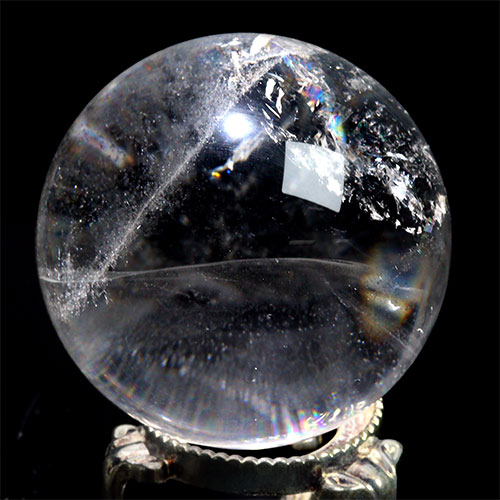 〔D447-20〕約50mm ブラジル ミナスジェライス州 天然水晶 天然クォーツ スフィア 水晶 丸玉 1個【メール便不可】
