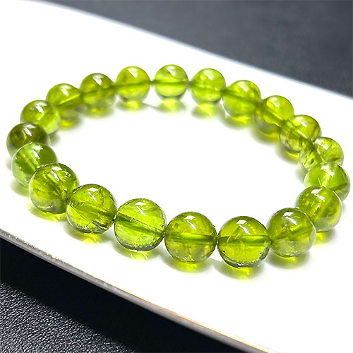 楽天市場】ペリドット ブレスレット 9.8mm 17cm レディースM