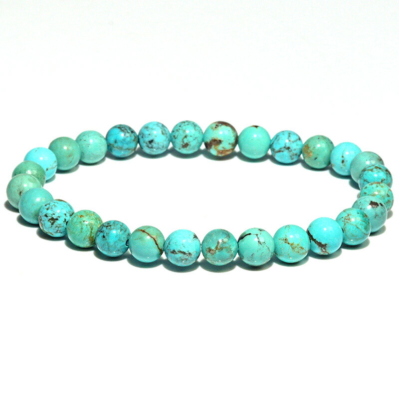 〔K2091-4〕約6mm メキシコ ソノラ カンピトスターコイズ ブレスレット Campitos Turquoise【カード付】 15,540円