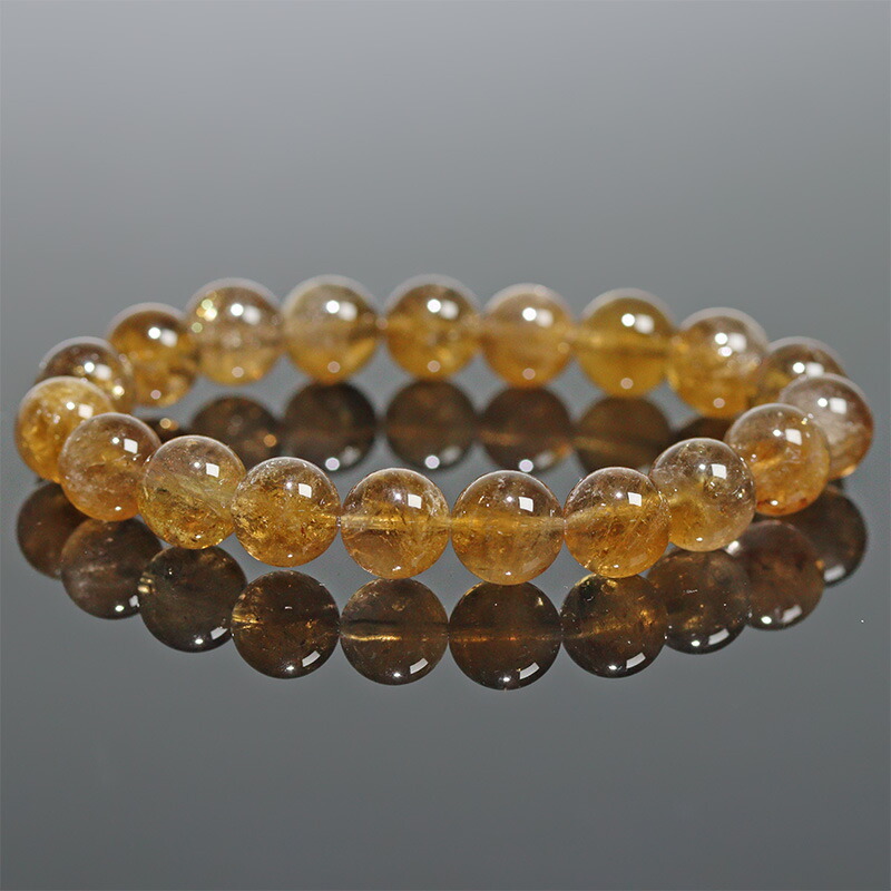〔K2110-9〕約10mm コロンビア産 ゴールデンムリアンシードクリスタルブレスレット ギャランティーカード Lemurian