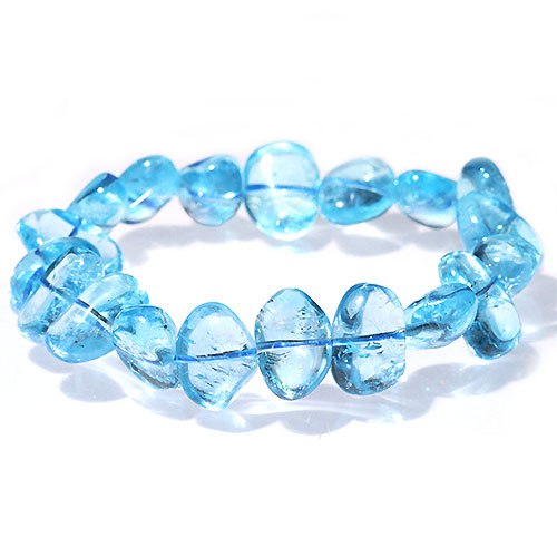 〔K1819-5〕高品質 スイスブルートパーズ タンブル ブレスレット Topaz 黄玉|Silva Tilia