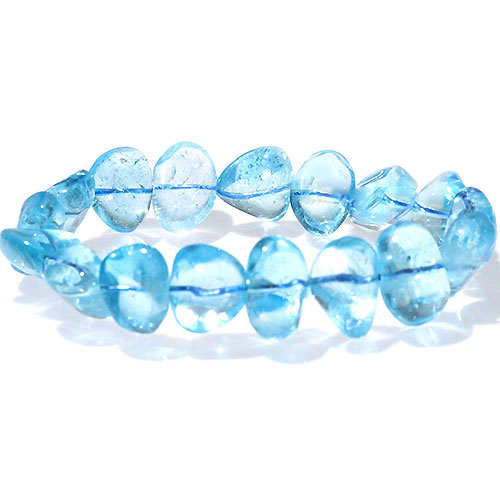 〔K1819-8〕高品質 スイスブルートパーズ タンブル ブレスレット Topaz 黄玉